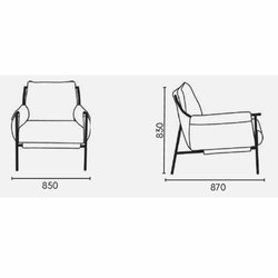 Casa Padrino Luxury Living Room & Hotel Armchair Gray / Brown 85 cm - Luxury Furniture