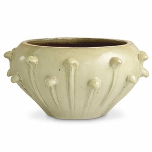 Casa Padrino maceta barroco de lujo de cerámica arena antigua Ø 89 x Al. 45 cm