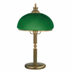Casa Padrino lampada da tavolo barocco di lusso ottone con patina / verde Ø 30 x A. 54 cm