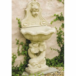 Casa Padrino fontaine murale Art Nouveau beige H. 125 cm - Décoration de Jardin Baroque et Art Nouveau