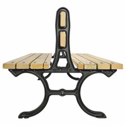 Casa Padrino banc de parc naturel / noir 180 cm - Banc de jardin double face