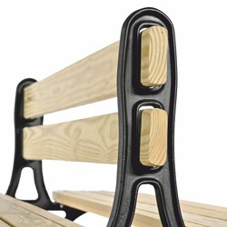 Casa Padrino banc de parc naturel / noir 180 cm - Banc de jardin double face