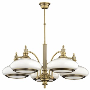 Casa Padrino lampadario barocco di lusso ottone con patina / bianco Ø 70 x A. 70 cm