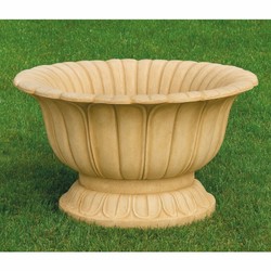 Casa Padrino vaso da fiori barocco di lusso beige Ø 36 x A. 32 cm - Fatto in Italia