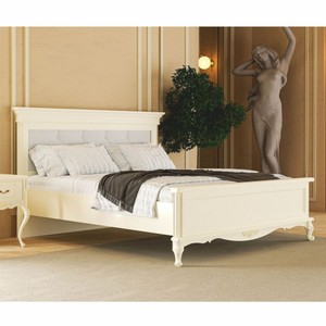 Prunkvolles Luxus Barock Massivholz Bett Doppelbett Cream