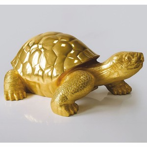 Casa Padrino XXL decorative sculpture turtle gold 196 cm - Huge decorative figure