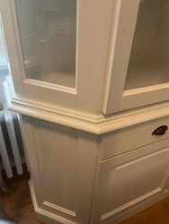 Casa Padrino Credenza sala da pranzo stile country legno massello bianco 160 x H. 200 cm