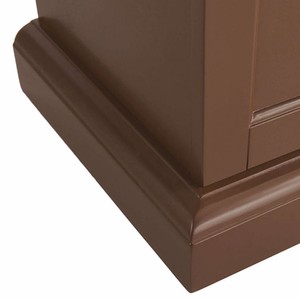 Casa Padrino Landhausstil LED Elektrokamin Braun 104 x 32-64 x H. 87 cm