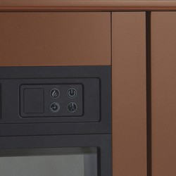 Casa Padrino caminetto elettrico a LED in stile country marrone 104 x 32-64 x A. 87 cm