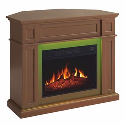 Casa Padrino caminetto elettrico a LED in stile country marrone 104 x 32-64 x A. 87 cm