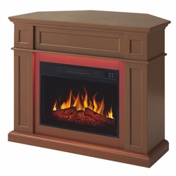 Casa Padrino caminetto elettrico a LED in stile country marrone 104 x 32-64 x A. 87 cm
