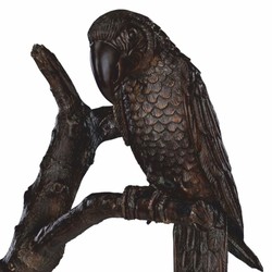 Casa Padrino scultura decorativa di lusso in bronzo pappagalli su un ramo A. 150 cm