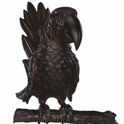 Casa Padrino scultura decorativa di lusso in bronzo pappagalli su un ramo A. 150 cm