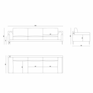 Casa Padrino Luxus Sofa Grau 300 cm - Luxus Wohnzimmer & Hotel Möbel