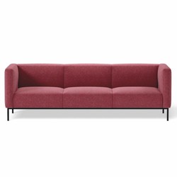 Casa Padrino canapé de luxe rose / noir 220 cm - Meubles de salon et d'hôtel