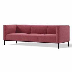Casa Padrino canapé de luxe rose / noir 220 cm - Meubles de salon et d'hôtel