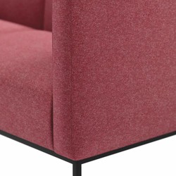 Casa Padrino canapé de luxe rose / noir 220 cm - Meubles de salon et d'hôtel