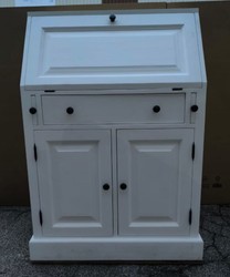 Casa Padrino Secreter Cómoda estilo casa de campo, Blanco, 65 x 45 x H. 110 cm