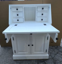 Casa Padrino Secreter Cómoda estilo casa de campo, Blanco, 65 x 45 x H. 110 cm