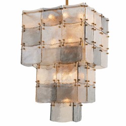 Casa Padrino lampadario di lusso ottone antico / grigio A. 86,5 cm - Qualità di lusso