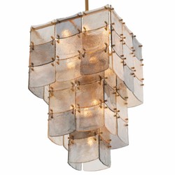 Casa Padrino lampadario di lusso ottone antico / grigio A. 86,5 cm - Qualità di lusso