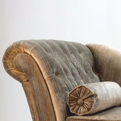 Luxus Barock Sofa Grau Schwarz