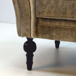 Luxus Barock Sofa Grau Schwarz
