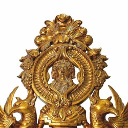 Prunkvoller Luxus Barock Spiegel Wandspiegel Gold