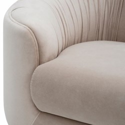 Casa Padrino canapé de luxe en velours crème / noir 241 cm - Meubles de salon et d'hôtel