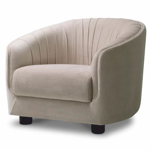 Casa Padrino Luxury Living Room & Hotel Armchair Cream / Black 88 cm - Luxury Furniture