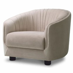Casa Padrino Luxury Living Room & Hotel Armchair Cream / Black 88 cm - Luxury Furniture