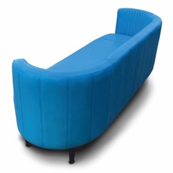 Luxus Leder Echtleder Wohnzimmer Sofa Blau Schwarz