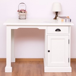Casa Padrino bureau de style campagnard blanc 110 x 70 x H. 78 cm - Mobilier de bureau