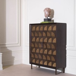 Casa Padrino armoire de luxe 2 portes marron H. 170 cm - Meubles de luxe