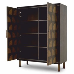 Casa Padrino armoire de luxe 2 portes marron H. 170 cm - Meubles de luxe