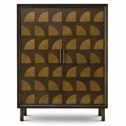 Casa Padrino armoire de luxe 2 portes marron H. 170 cm - Meubles de luxe