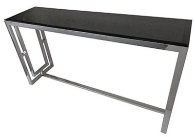 Casa Padrino Luxus Konsole im Barock Design Silber / Glas 150 x 40 x 100 cm