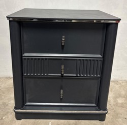 Casa Padrino Luxury Bedside Table with 3 Drawers Grey W 60 x D 43 x H 65 cm - Bedroom Nightstand