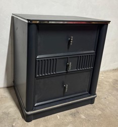 Casa Padrino Luxury Bedside Table with 3 Drawers Grey W 60 x D 43 x H 65 cm - Bedroom Nightstand