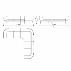 Luxus Wohnzimmer Hotel Ecksofa Grau Messing