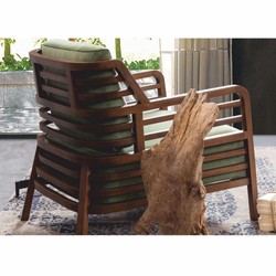Casa Padrino Luxury Armchair Green / Brown - Living Room & Hotel Furniture