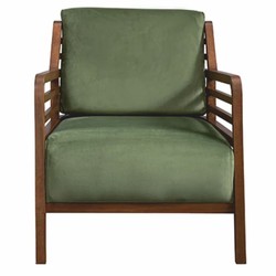 Casa Padrino Luxury Armchair Green / Brown - Living Room & Hotel Furniture