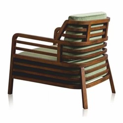 Casa Padrino Luxury Armchair Green / Brown - Living Room & Hotel Furniture