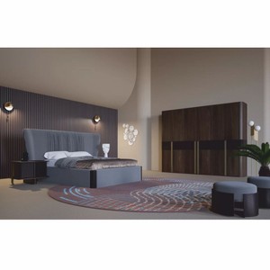 Casa Padrino Luxus Schlafzimmerschrank Braun / Dunkelbraun / Messing 280 x 65 x H. 228 cm
