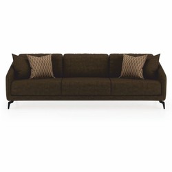 Casa Padrino Luxury Sofa Dark Brown / Black 255 cm - Living Room & Hotel Furniture