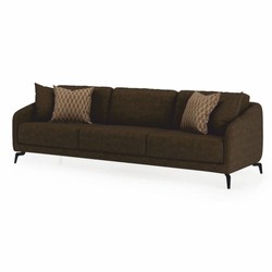 Casa Padrino Luxury Sofa Dark Brown / Black 255 cm - Living Room & Hotel Furniture