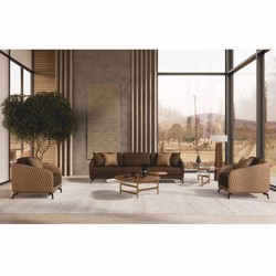 Casa Padrino Luxury Sofa Dark Brown / Black 255 cm - Living Room & Hotel Furniture