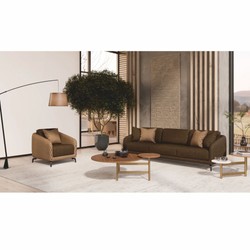 Casa Padrino fauteuil de luxe marron / marron foncé / noir - Meubles de salon et d'hôtel