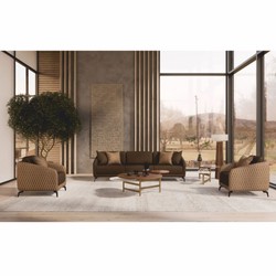 Casa Padrino fauteuil de luxe marron / marron foncé / noir - Meubles de salon et d'hôtel