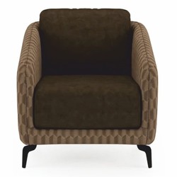 Casa Padrino fauteuil de luxe marron / marron foncé / noir - Meubles de salon et d'hôtel